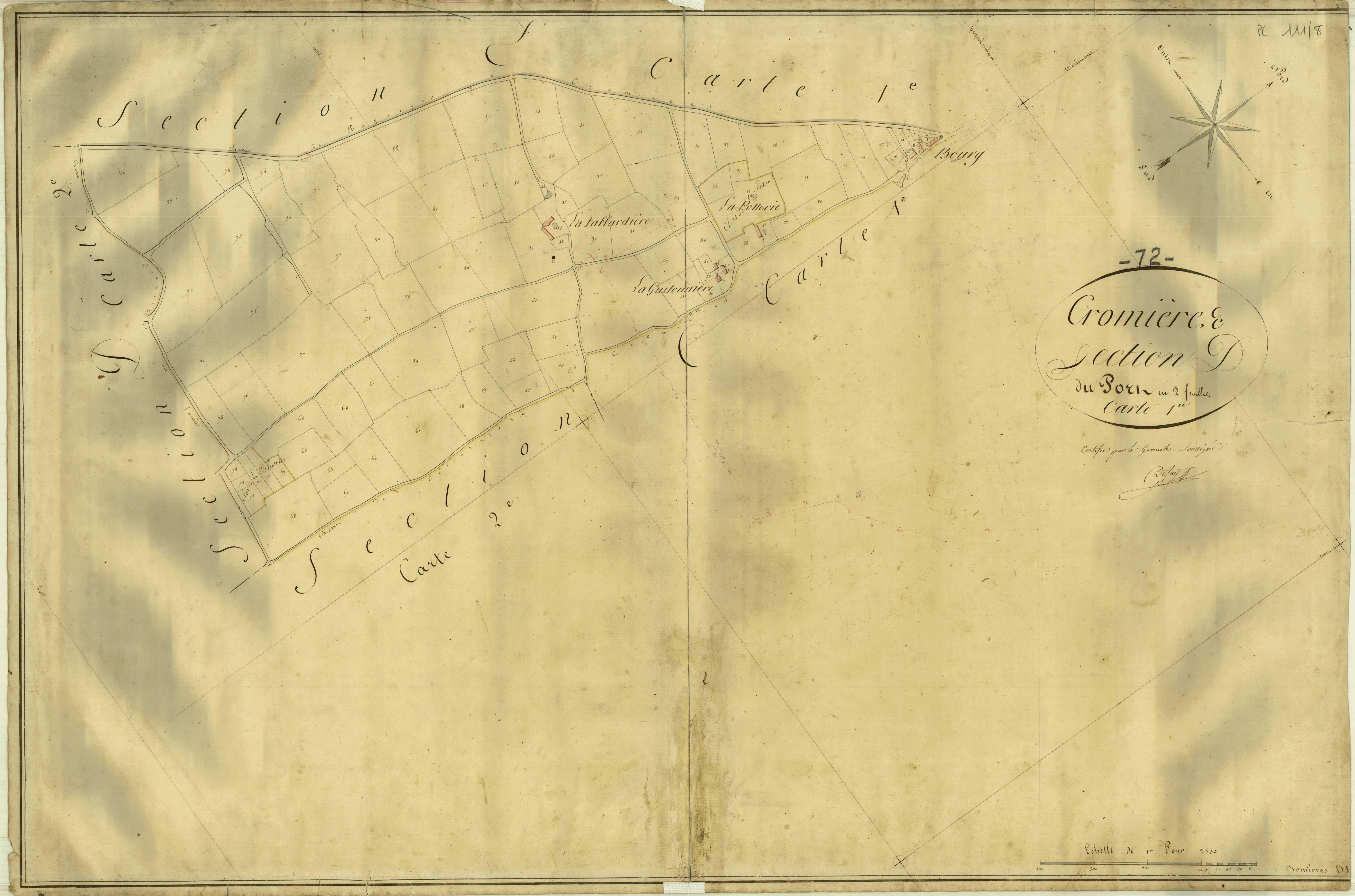 Crosmières - Cadastre 1825 - D1 du Port
