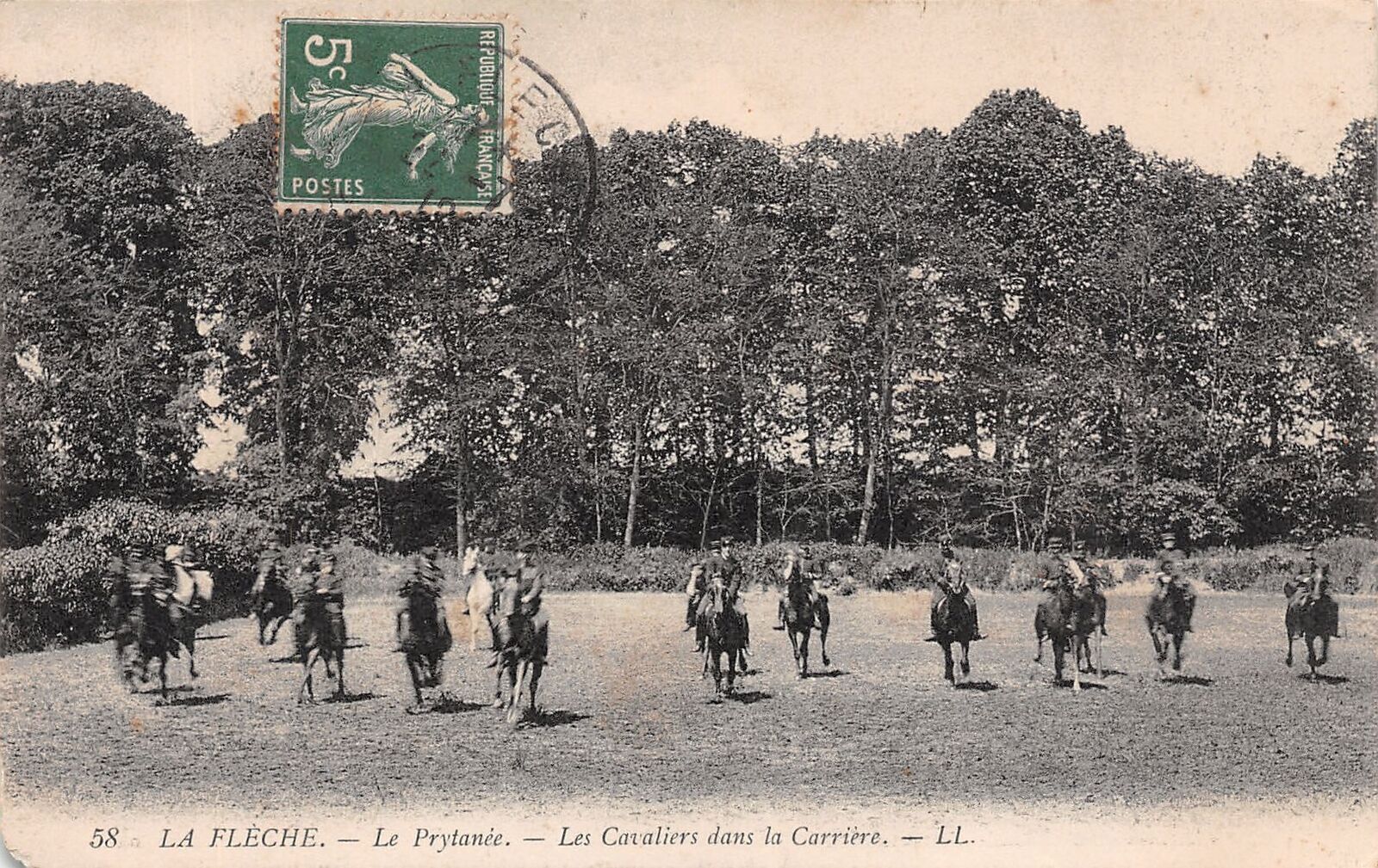 La Flèche - edit LL n°58 Le Prytanée - Les Cavaliers dans la Carrière