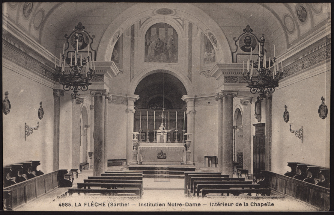 La Flèche - 1900-1945 - n°4985 Institution Notre-Dame - Intérieur de la Chapelle