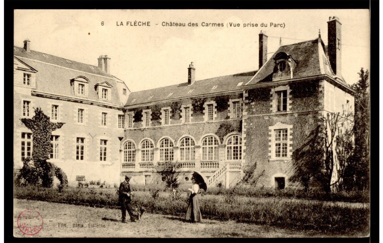 La Flèche - edit Dabin n°6 Château des Carmes - Vue prise du Parc