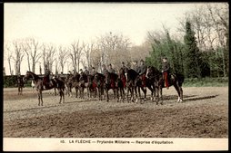 La Flèche - n°10 Prytanée Militaire - Reprise d'équitation - Couleur