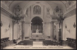La Flèche - 1900-1945 - n°4985 Institution Notre-Dame - Intérieur de la Chapelle